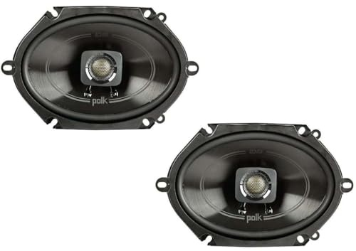 Polk Audio DB572 DB+ Series 5 x 7 Coaxial Speaker for Car & Marine, 2-Way Boat & Car Audio Speaker, 35-22kHz Frequency Response, Polypropylene Woofer Cone & 3/4 Silk Dome Tweeter, Easy Installation