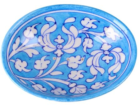 Handbemalte Keramikseifenschale, oval, traditionelles Design, Modell 10 | Einzigartige, handbemalte Keramikseifenschale, ideal für Bad, Gäste-WC oder Küche, bringt Farbe und Stil.