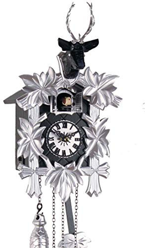 Kuckucksuhr Kuckuckuhr Echtholz NEU batteriebetriebenes Quartzwerk Kuckuckruf Eble -Modern Style 31cm- 17530