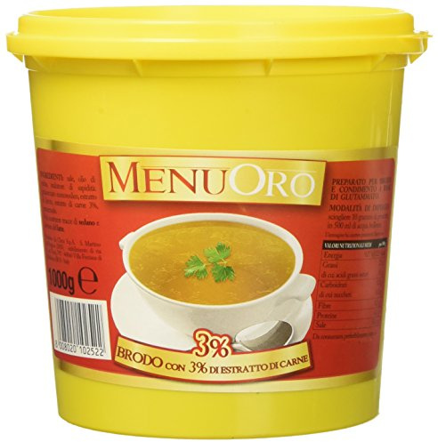 Menuoro - Brodo Estratto di Carne 3% Pasta - Barattolo 1Kg