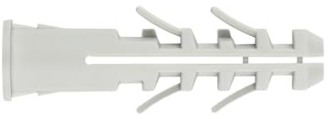 INDEX A PERFECT FIXING - TACOL12 [TACOL] Taco de nylon con collarín para materiales macizos, Taco de expansión con aletas antigiro, Medida: 12 x 60 Ø12 mm, Caja de 25 unidades