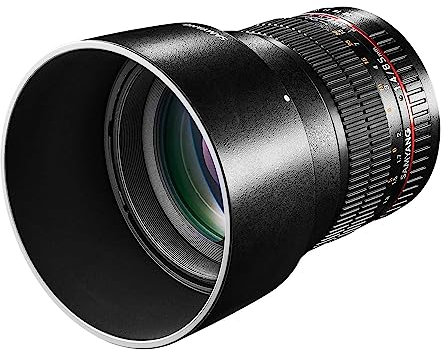 Samyang MF 85mm F1,4 AS IF UMC für Canon EF – Vollformat Portrait Objektiv für Canon EF/EF-S Mount, geeignet für APS-C, manueller Fokus, für DSLR Canon Kameras EOS 6D Mark II, 1Dx Mark III