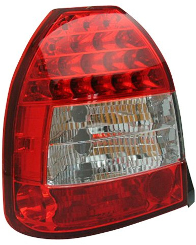 AutoStyle Satz LED Heckleuchten passgenau | kompatibel mit Honda Civic HB 3-türig 1996-2001 - Rot/Klar