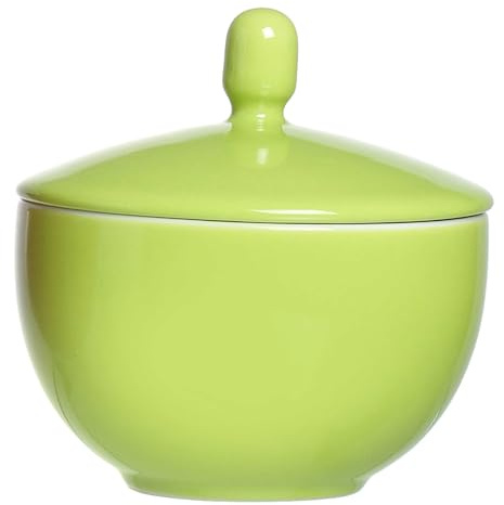Ritzenhoff & Breker Doppio Zuckerdose, Zucker Dose, Vorratsdose, Geschirr, Porzellan, Grün, 9 cm, 517910