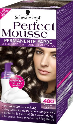 Schwarzkopf Perfect Mousse permanente Farbe Stufe 3, 400 Dunkelbraun