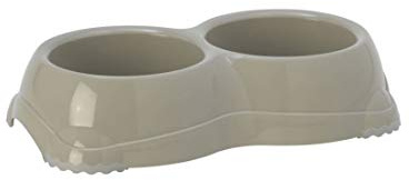 Moderna Smarty Plastic Twin Bowl, 330 ml, Grey