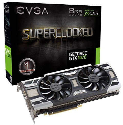 EVGA GeForce GTX 1070 SC GAMING ACX 3.0, 8GB GDDR5, LED, DX12 OSD SUPPORT (PXOC) Grafikkarte 08G-P4-6173-KR