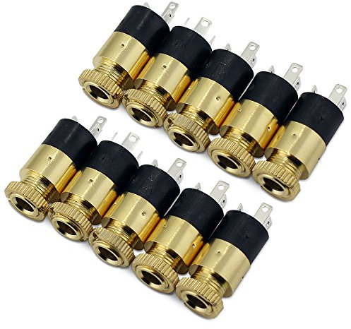 Psmgoods® 3,5 mm Stereo Jack Panel Mount Anschluss 10 Stück