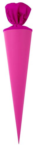 goldbuch 97826 Bastelschultüte, Rohling zum Selbstgestalten mit Filzverschluss, Schultüte 70cm, Zuckertüte zur Einschulung, für Einschüler, Schulkinder & Berufsanfänger, Pink
