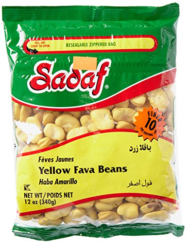 Sadaf Yellow Fava Beans - Baghala - Fava Beans For Cooking And Food Enhancing - Mediterranean Cuisine - Kosher - 12 Oz Resealable Bag