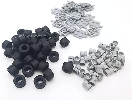 LEGO® WHEELS 100 Piece Set - 20 Plates/Axles - 40 Tyres - 40 Wheels Taken from Sets and supplied in Bricks and Baseplates® Clear Sealed Packaging