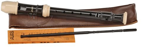 Aulos 507B Symphony Series Sopranino Recorder - 3 Piece ABS Construction - Ideal for Ensemble and Individual Play - Classic Dark Brown/Ivory - Key of F