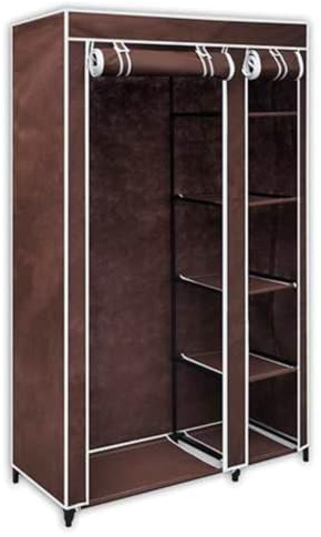 vidaXL Stoffschrank Braun Kleiderschrank Faltschrank Campingschrank Schrank