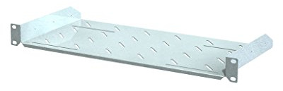 Rack Magic - 1HE Fachboden 19 Rackablage für Serverschrank bis 15kg 220mm Tiefe - RAL7035