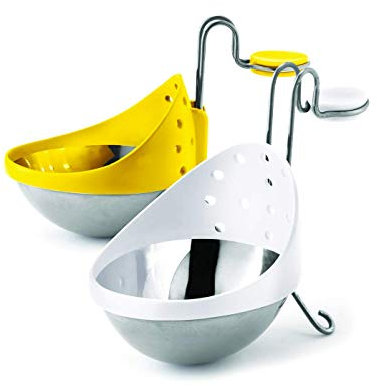 Cuisipro 747308 Escalfador de Huevos, Acero Inoxidable, ['Yellow', 'White'], Centimeters