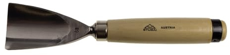 STUBAI Schweizer Messer Form G 60 mm | verstärkte Ausführung | für Vorstich-, Kerb- & Reliefschnitzarbeiten | ergonomischer Holzheftgriff | Profiqualität Made in Austria
