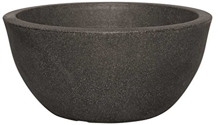 Pflanzschale Rimini rund aus Kunststoff 40cm, Farbe:anthrazit