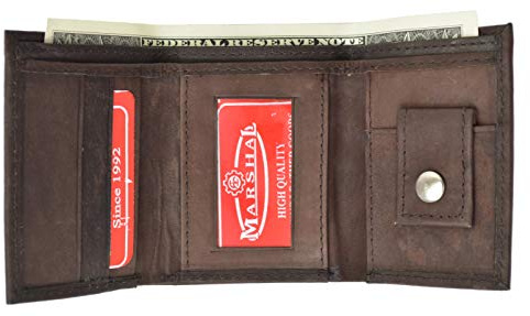 Marshal Leather Children's Wallet - Style mw825,Brown,Regular
