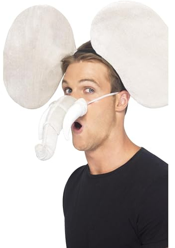 Smiffys Elephant Kit, Grey with Ears & Trunk, Party Animals Fancy Dress, Animal Dress Up Accessories Halloween