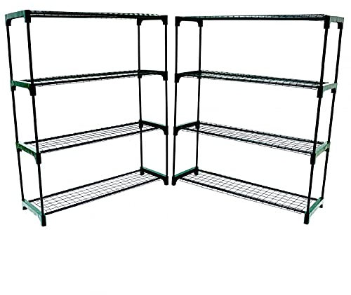 Oypla Flower Staging Display Greenhouse Racking Shelving Double Pack