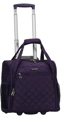 Rockland Melrose Untersitz-Handgepäck mit Rollen, Violett, Carry-On 15-Inch, Melrose Untersitz-Handgepäck mit Rollen