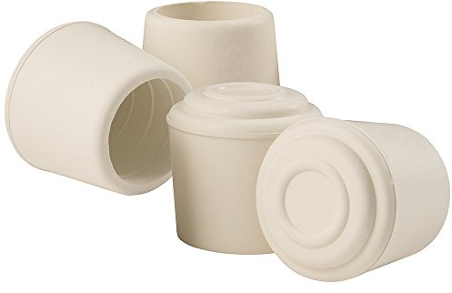 Waxman 4441395N 4 Count 5/8 Soft Touch Rubber Hi-Tip Chair Tips, White