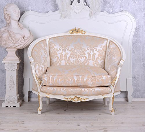 Barocksofa Kanapee Sessel Barock Creme Gold Sofa Prunksofa Rokoko cat559d27 Palazzo Exclusiv