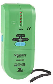 Schneider Electric Thorsman - 3-in-1 Multi Purpose Digital Detector, Stud/Metal/Live AC Wire Detecting, with LED Indicator, IMT23105, Green/Grey
