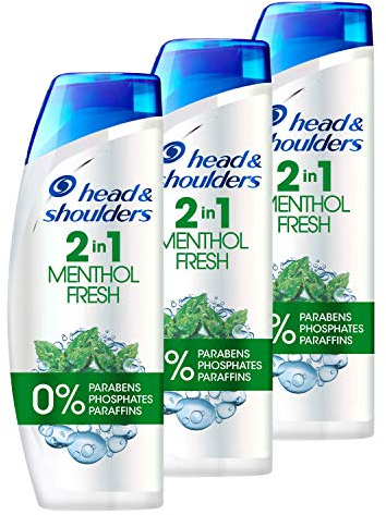 Head and Shoulders Menthol Fresh Anti-Schuppen Shampoo 2in1, 270 ml, 3 Stück