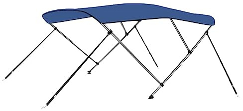 vidaXL Toldo Bimini de 3 Arcos Azul 183x160x137 cm