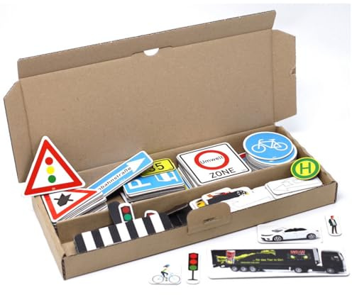 WISSNER® MAG-Pap° Magnetische Verkehrszeichen (124 Stück) – Fahrschule