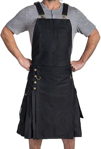 Damn Near Kilt 'Em Mens Pleated Overkilt Utility Kilt - Traditional Utility Kilt