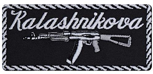 Toppa ricamata da applicare con ferro da stiro o cucitura: KALASHNIKOVA Patch morale Armi da annodare/stirare | Patch applicativo per giacca/giubbotto/jeans/sticker | 100x45mm