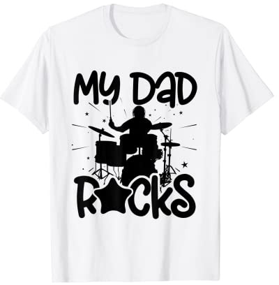 My Dad Drummer Drumming Drum Drum Musician Rock Band Metal T-Shirt