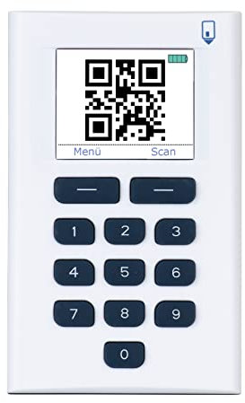 HeiTrade Digipass 882 QR Chip-TAN-Generator, Foto, für Online-Banking | Nur für Sparkasse, BW-Bank, und DKB (DKB nur mit der kostenpflichtigen Girocard), Weiß/Blau