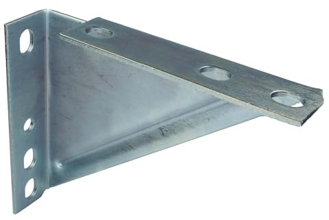 tecuro Winkelkonsole 207 x 165 x 4 mm für Montageschiene Typ 38/40, Stahl galvanisch verzinkt - MWK207