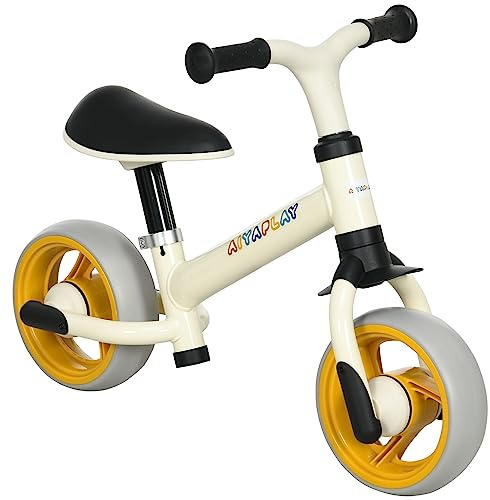 AIYAPLAY 8 Baby Balance Bike with Adjustable Seat, Lightweight Training Bike for Children with EVA Wheels, Easy Installation, No Pedals, for Ages 18-48 Months - Orange