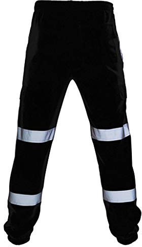 UnoSheng Pantalon de pompier pour homme - Orange - Pantalon de travail pour homme - Stretch - Protection d'avertissement réfléchissante - Pantalon de sécurité - Pantalon de protection stretch