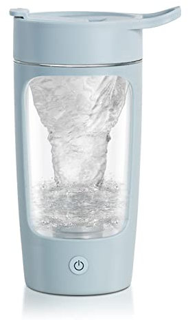 EQURA Electric Shaker Bottle, Blender Bottles, Made with Tritan - BPA Free - Portable Mixer Cup/USB Rechargeable Shaker Cups for Protein Shakes and Meal Replacement Shakes (Blue)