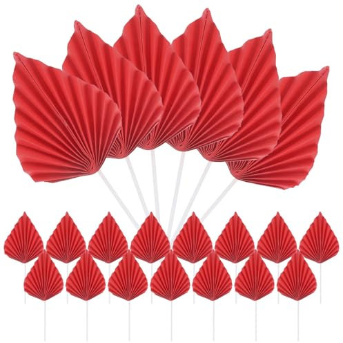 HOLIDYOYO 20pièces Décorations De Gâteau De Palmier pour Anniversaire Accessoires Élégants Décoratif pour Fêtes Et Gâteaux Bohémiens