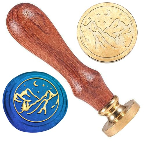 DELORIGIN Siegelstempel Aus Bergwachs Geprägter Stempel Siegelstempel Vintage Wachs Siegelstempel Für Hochzeitseinladungen Umschläge Geschenke Basteln Kleben Wachsen