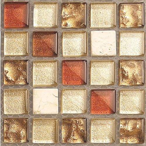 Generisch 20 Stück Wandpaneele Selbstklebend Küchenrückwand Ziegel Steintapete Wandaufkleber Wasserdicht Wandtapete Für Küche Schlafzimmer,002,10 * 10CM