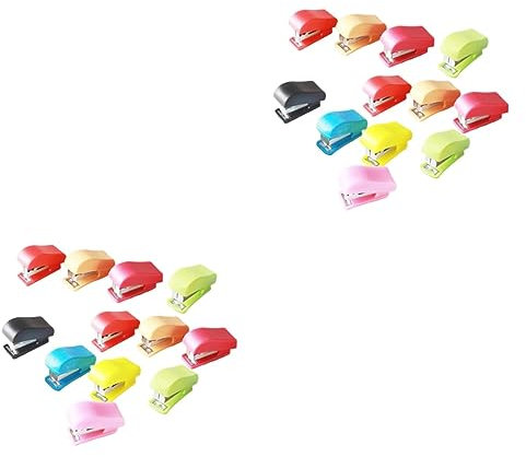 DIYEAH 2 Sätze Mini-hefter Desktop-hefter Gelbes Zubehör Manueller Tischhefter Minihefter Mit Heftklammern Heimhefter Tragbar Bürohefter Office Supplies Büro Accessoires Stück * 2
