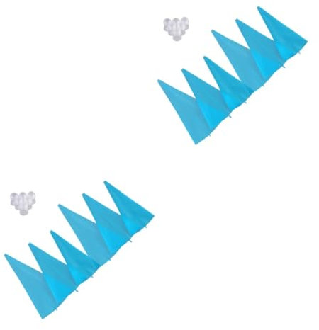 OKUMEYR 2 Juegos de Mangas Pasteleras de Silicona Reutilizables para Glaseado Decoración de Pasteles Y Galletas Apto para Uso Alimentario 6 Unidades