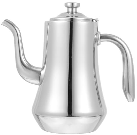 Cabilock 1,5 L Hervidor de Agua Filtro y Boquilla de Cuello de Cisne de Acero Inoxidable, Control Uniforme del Agua para Cocina y Restaurante