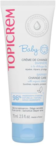 Topicrem - Baby, Barriere-Wechselcreme – beruhigt, nährt, repariert den Babysitz – spendet 8 Stunden Feuchtigkeit, stärkt die Hautbarriere – Reizungen und Rötungen – ohne Parfüm – hergestellt in