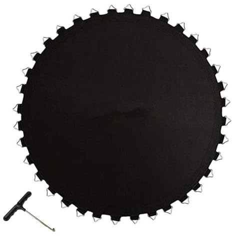 Trampolinmatte mit 60 V-Ringen passen 10 Fuß Rahmen ＆ 5, 5 Feder, Trampolinersatzmatte Hochelastizität UV & wasserfeste runde Ersatzteile