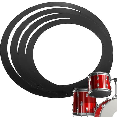 Drum Set Tone Control Ringe - Schwingspule stoppen, Trommeldämpfer | Trommel-Obertonring, Percussion Snare Drum Ring Drum Kit, Trommelzubehör, Haushaltswerkzeuge, Geschenkset für