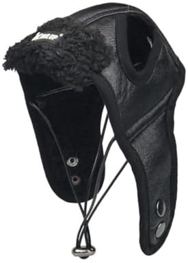 TOBBOMEY Winter Fliegermütze Hund S Schwarz Kreatives Haustierkostüm Dekorationshut für Hunde und Katzen Geschenkidee für Weihnachten