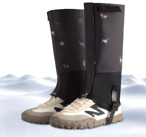 Hiking Gaiters, Adjustable Non-Slip Protectors, Outdoor Children Leg Snow Gaiters, for Teens Boys Girls Children Climbing Motorcycling Snowshoeing Cycling Skiing Walking Outdoor